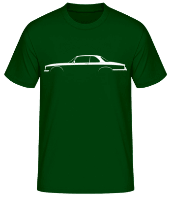 'Jaguar XJ Coupe (Series II)' Silhouette - Men's Basic T-Shirt - Bottle green - Front