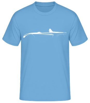 'Peugeot 207 Spider' Silhouette - Pánske basic tričko - Svetlo modrá - Predné