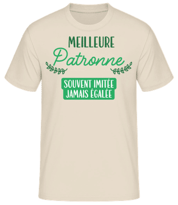 Meilleure Patronne - T-shirt standard Homme - Crème - Devant