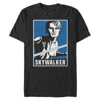 Star Wars - The Clone Wars - Luke Skywalker Skywalker Poster - Hombres Camiseta - Negro - delante