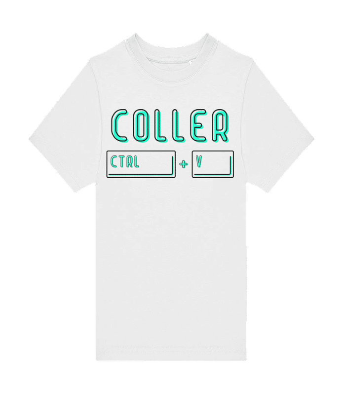 Aperçu: Coller Ctrl + V - T-shirt hommes B&C - Blanc - Devant