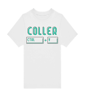 Coller Ctrl + V - T-shirt hommes B&C - Blanc - Devant
