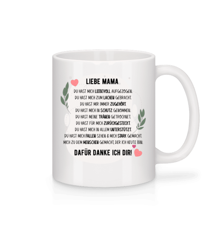 Vorschau: Liebe Mama - Tasse - Weiß - Vorne