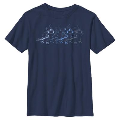 Disney - La Reine des neiges - Salamander - Enfant T-shirt - Bleu marine - Devant