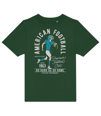 American Football Runner - T-shirt enfants B&C - Vert bouteille - Devant
