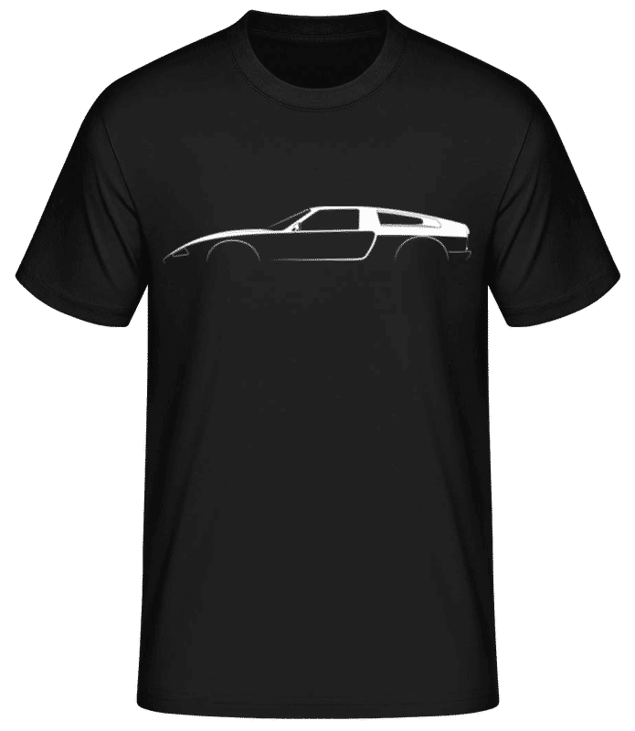 Vorschau: 'Mercedes-Benz C-Class W202' Silhouette - Männer Basic T-Shirt - Schwarz - Vorne