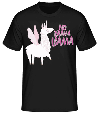 No Drama Lama - Men's Basic T-Shirt - Black - Front