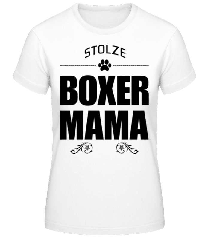 Vorschau: Stolze Boxer Mama - Frauen Basic T-Shirt - Weiß - Vorne