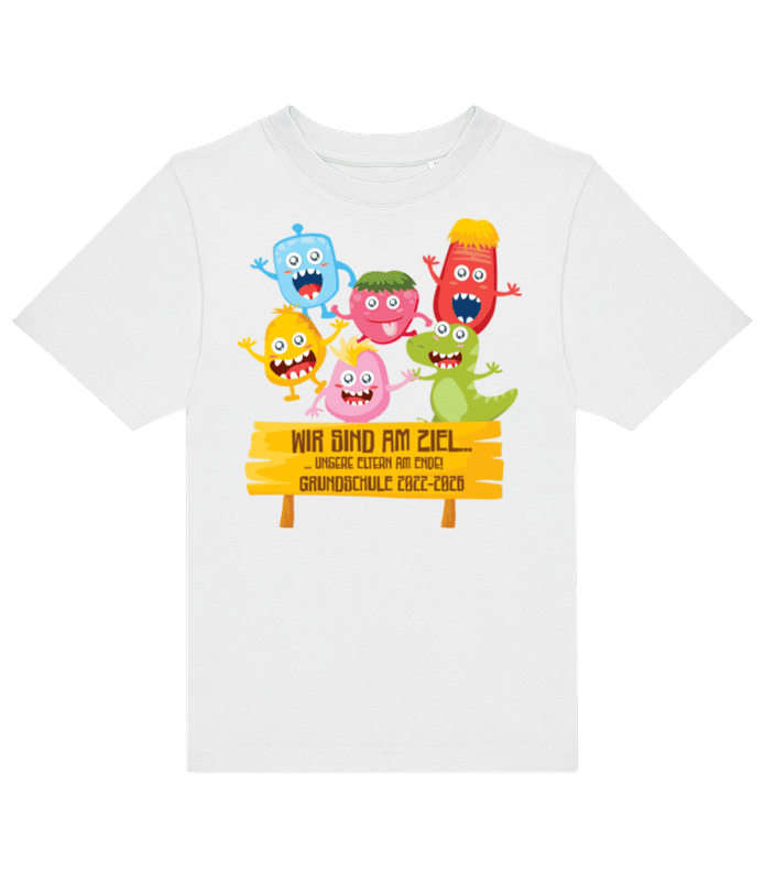 Vorschau: Wir Sind Am Ziel Grundschule 2026 - Kinder T-Shirt B&C - Weiß - Vorne