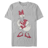 Disney Classics - Mickey Mouse - Daisy Duck Snowflaked Daisy - Christmas - Men's T-Shirt - ash_grey - Front