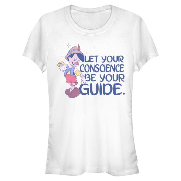 Aperçu: Disney - Pinocchio - Pinocchio Conscious Heart - Femme T-shirt - Blanc - Devant