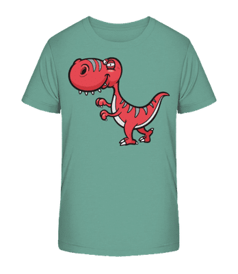 Dinosaure Drôle De Bande Dessiné - T-shirt bio Enfant Stanley Stella 2.0 - Bleu vert - Devant