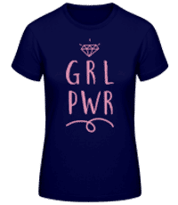 GRL PWR Smal - T-shirt standard Femme - Bleu marine - Devant
