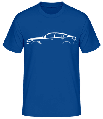 'BMW X6 M Competition' Silhouette - T-shirt standard Homme - Bleu royal - Devant