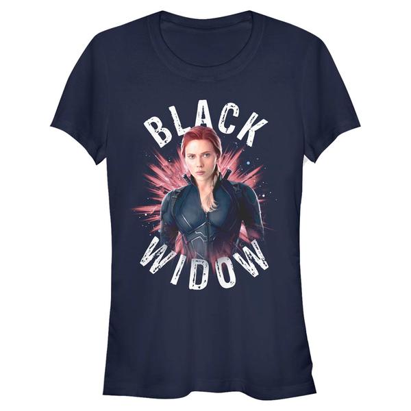 Aperçu: Marvel - Avengers Endgame - Black Widow Burst - Femme T-shirt - Bleu marine - Devant
