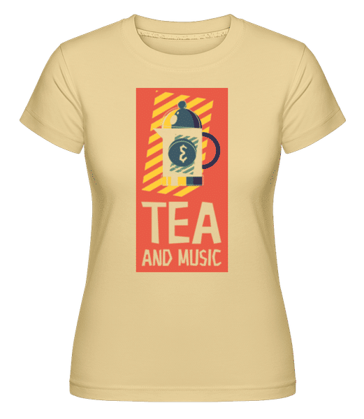 Preview: Tea And Music -  Shirtinator Women's T-Shirt - Yellow - Front