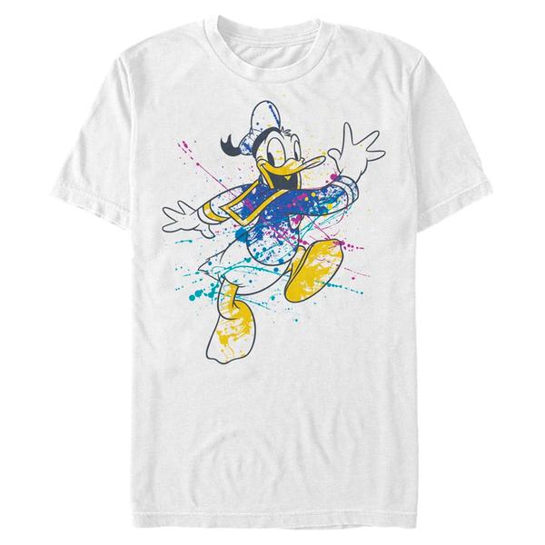 Aperçu: Disney - Mickey Mouse - Donald Duck Splatter Donald - Homme T-shirt - Blanc - Devant