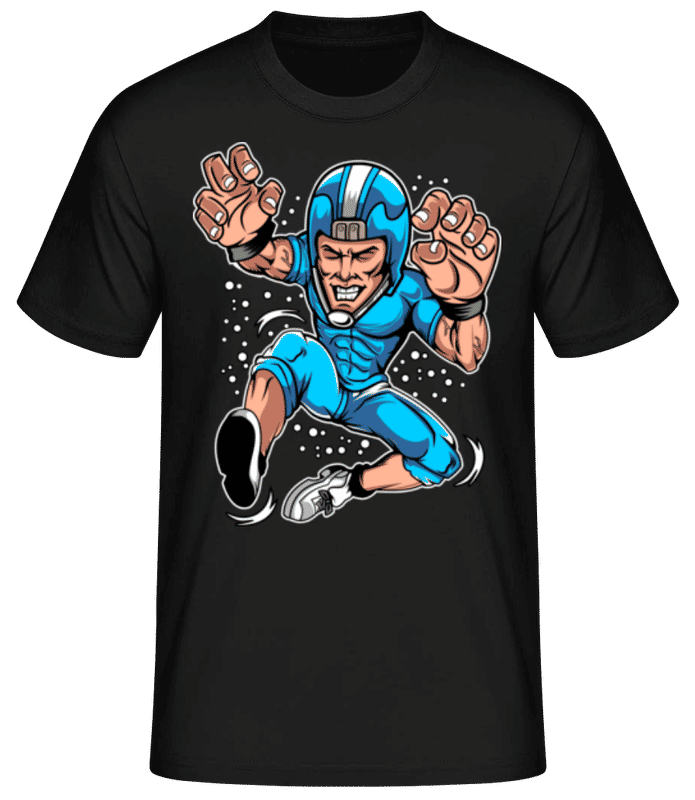 Vista previa: Rugby - Camiseta básica para hombre - Negro - delante