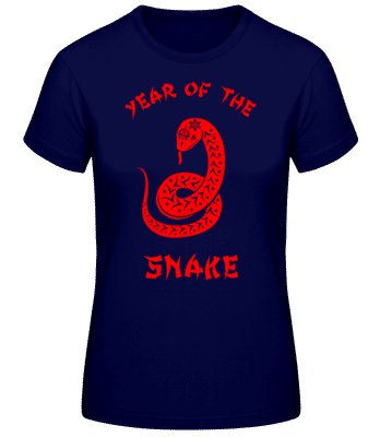 Chinese Zodiac Year Of The Snake - Women's Basic T-Shirt - Navy - Front