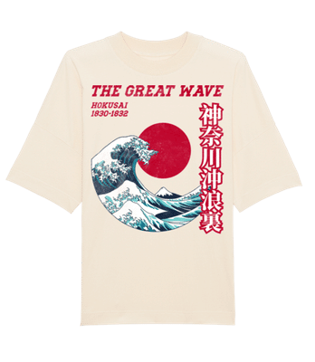 Kanagawa - T-shirt Bio unisexe Stanley Stella extra large - Crème - Devant