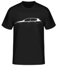 'Peugeot 308 GTi' Silhouette - Pánske basic tričko - Čierna - Predné