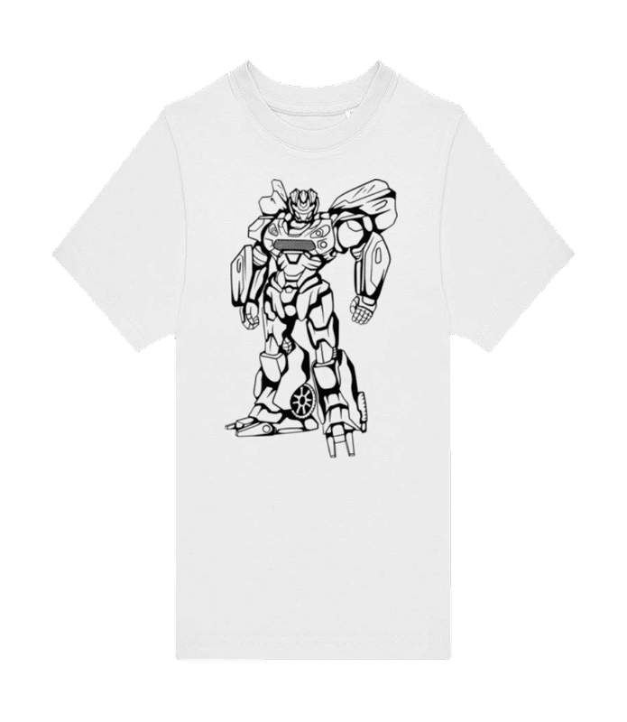 Preview: Transformer 8 Outline - Kids B&C T-Shirt - White - Front