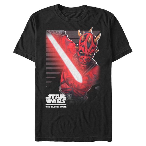 Aperçu: Star Wars - The Clone Wars - Darth Maul Maul Strikes - Homme T-shirt - Noir - Devant