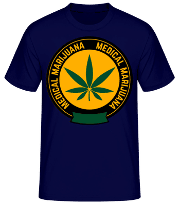 Medical Marijuana - Pánske basic tričko - Namornícka modrá - Predné