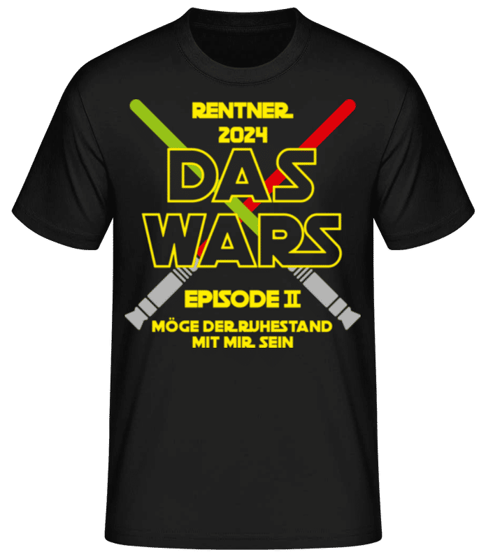 Vorschau: Das Wars Rentner 2024 - Männer Basic T-Shirt - Schwarz - Vorne