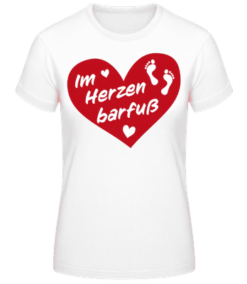 Im Herzen Barfuß - Frauen T-Shirt B&C - Weiß - Vorne