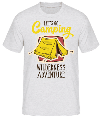 Let's Go Camping - Pánské basic tričko - Melírově šedá - Napřed