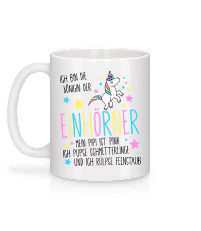 Königin Der Einhörner - Tasse - Weiß - Hinten