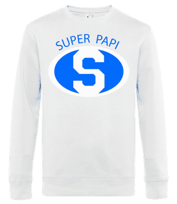 Super Papi Blue - Sweat-shirt standard pour homme - Blanc - Devant