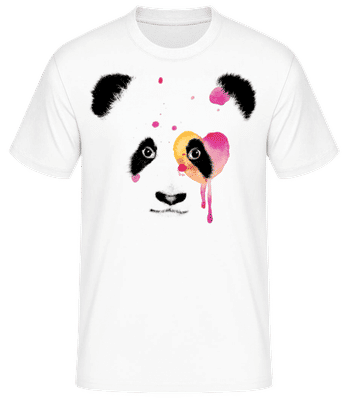 Panda Aquarelle - T-shirt standard Homme - Blanc - Devant