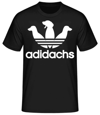 Adidachs - Männer T-Shirt B&C - Schwarz - Vorne