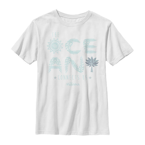 Aperçu: Disney - Vaiana : La Légende du bout du monde - Text Connects Us - Enfant T-shirt - Blanc - Devant