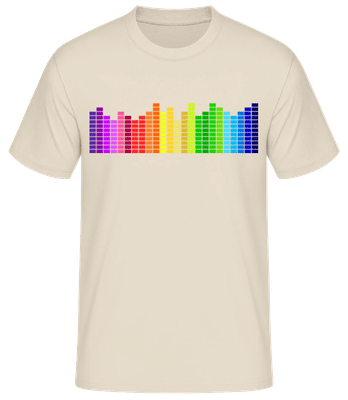 Regenbogen Soundbars - Männer T-Shirt B&C - Creme - Vorne