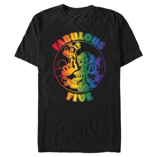 Aperçu: Disney Classics - Mickey Mouse - Skupina Prideful Five - Pride - Homme T-shirt - Noir - Devant