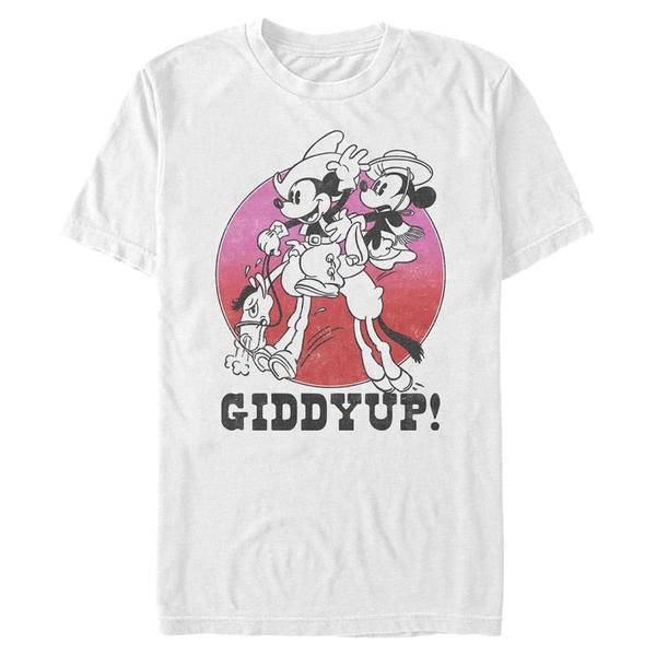 Aperçu: Disney - Mickey Mouse - Skupina Giddyup - Homme T-shirt - Blanc - Devant