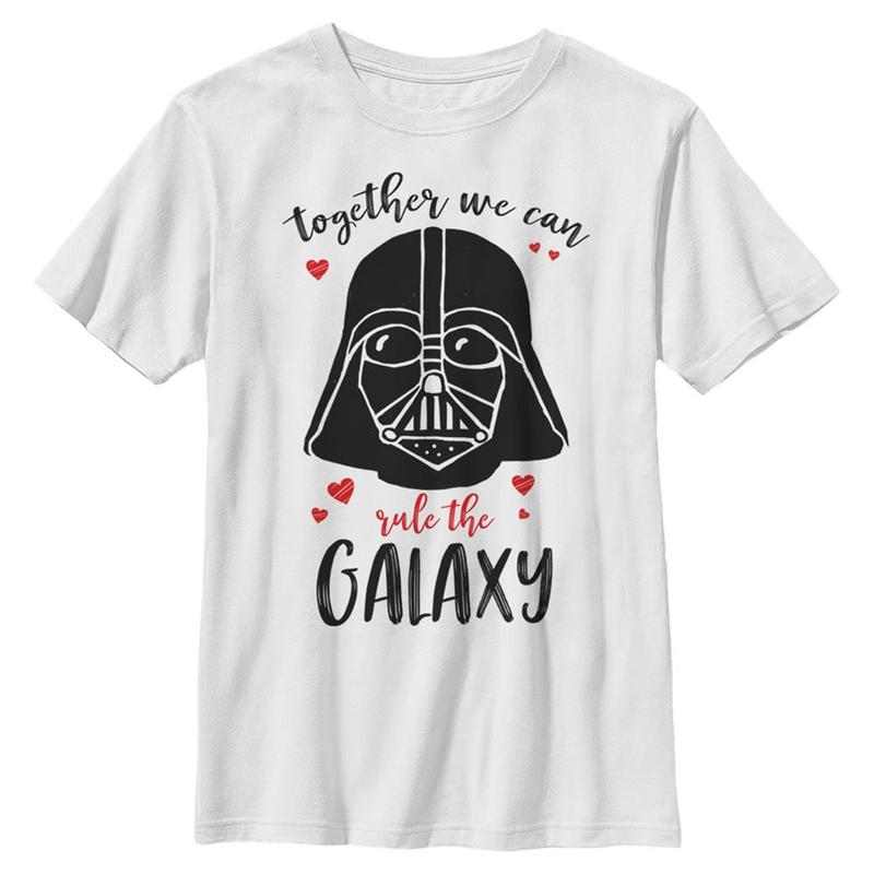Vista previa: Star Wars - Darth Vader Rulers Of The Galaxy - Día de San Valentín - Niños Camiseta - Blanco - delante