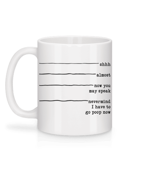 Aperçu: Mug Lines Now You May Speak - Mug en céramique blanc - Blanc - Derrière