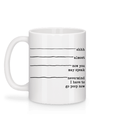 Mug Lines Now You May Speak - Mug en céramique blanc - Blanc - Derrière