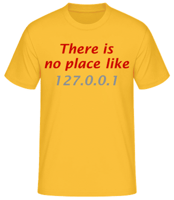 There Is No Place Like Home - Camiseta básica para hombre - Amarillo dorado - delante