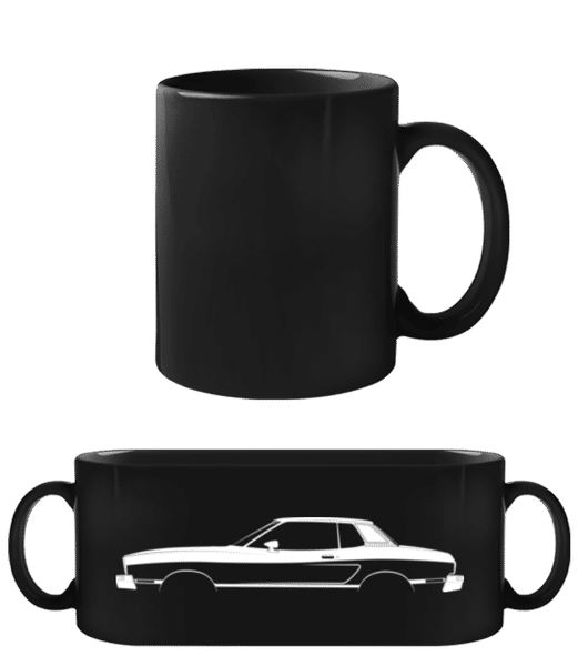 Aperçu: 'Ford Mustang Ghia Coupe1974' Silhouette - Tasse Noire - Noir - Devant