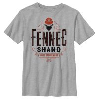 Star Wars - Book of Boba Fett - Logo Fennec Shand Elite Mercenary - Kinder T-Shirt - Grau meliert - Vorne