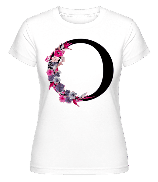 Aperçu: Fleurs Initiale O -  T-shirt Shirtinator femme - Blanc - Devant