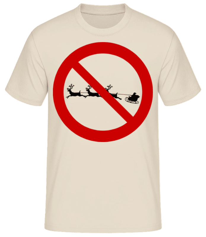 Vista previa: Anti Christmas - Camiseta básica para hombre - Crema - delante