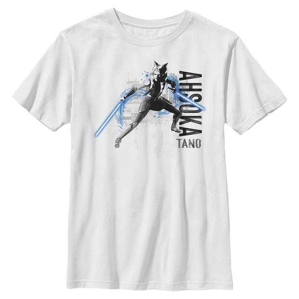 Preview: Star Wars - The Clone Wars - Ahsoka Collage - Kids T-Shirt - White - Front