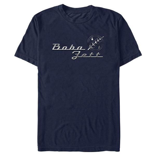 Aperçu: Star Wars - Book of Boba Fett - Boba Fett Silver Sign - Homme T-shirt - Bleu marine - Devant