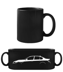 'BMW M3 E90' Silhouette · Black Mug